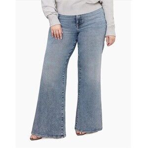 Good American 16 x 33.5 Good Waist Palazzo Wide Leg Jeans High Rise Women's NWT